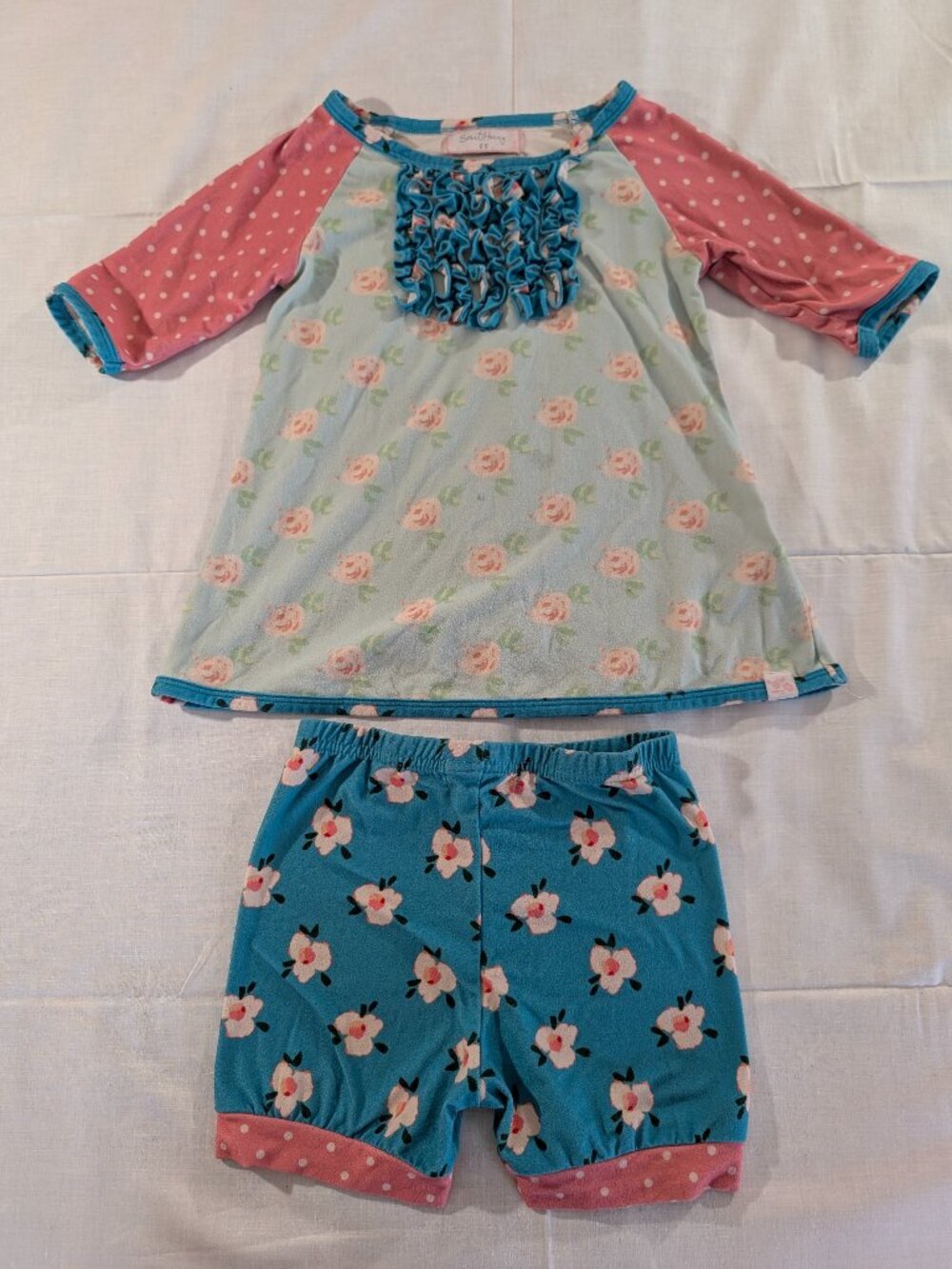 Sweet Honey Floral Kids Pajamas Size 6